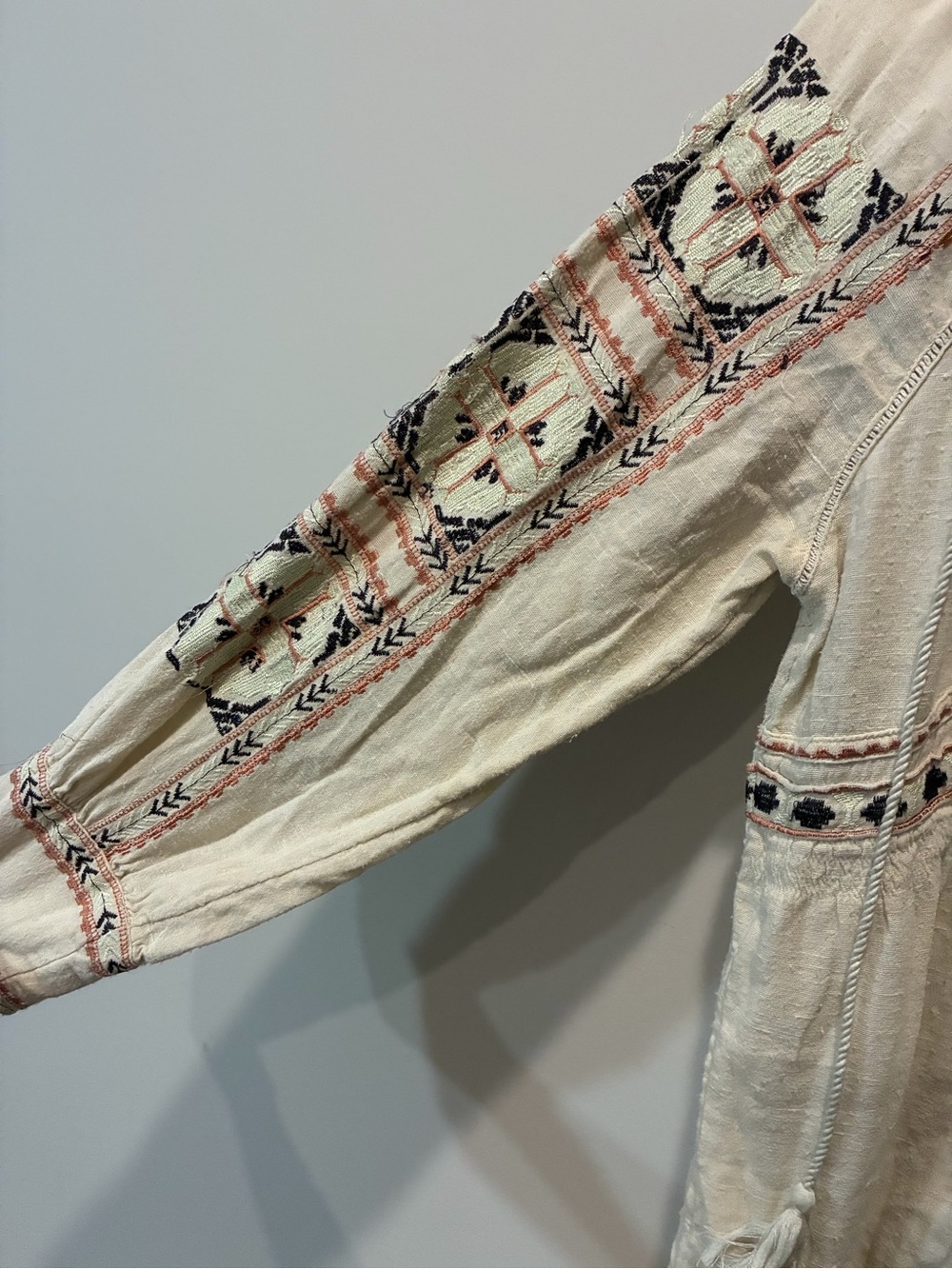 Free People “All My Life” Embroidered Oversized Swing Dress Size Small - Picture 6 of 10